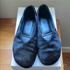 Massimo Dutti Furskin Ballet Flats